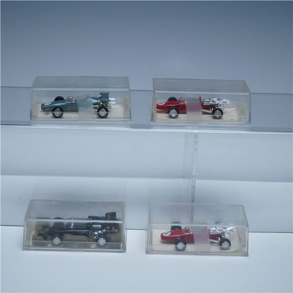 4pc Schuco Racer Set, Diecast Formula Cars in Cases