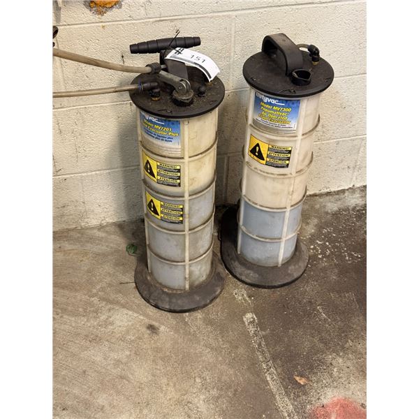 LOT DE 2 POMPES D'ÉVACUATION DE LIQUIDE PNEUMATIQUE MITYVAC