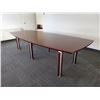 Image 2 : TABLE DE CONFERENCE "BATEAU" COUL. ACAJOU, 120" X 51"