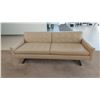 Image 1 : SOFA EN CUIR COUL. TAUPE 74-1/2" X 33-1/4" X 16" (ASSISE DE 16")