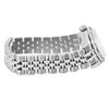 Image 8 : Rolex Ladies Stainless Steel Quickset Sapphire Silver Diamond And Emerald Dateju
