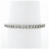 Image 1 : 14k White Gold 0.55 ctw Prong Round Diamond Thin Stack Wedding Eternity Band Rin