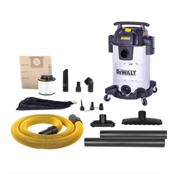 DeWalt Stainless Steet Wet/Dry Vacuum 30L/8Gal