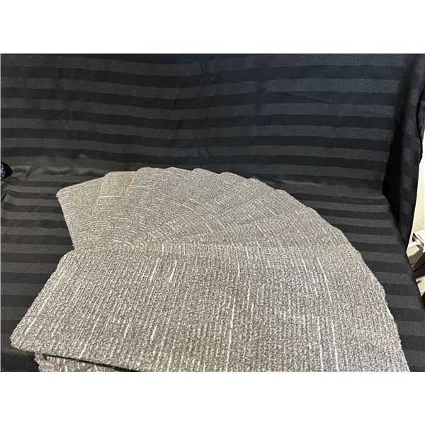 Set of 13 Low Pile/Berber Stair Mats – Gray/Light Gray/White – New/unused