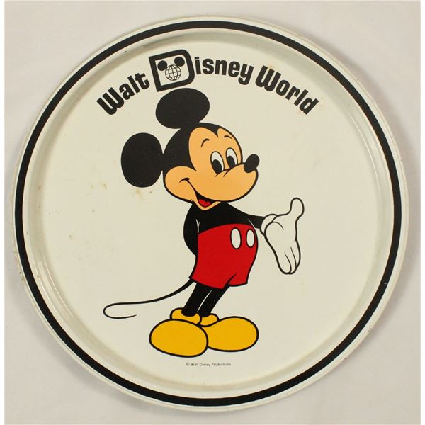 A pair of Mickey Mouse Metal Souvenir Trays.
