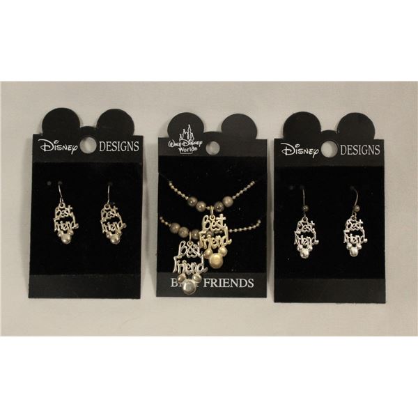 Disney Best Friend Necklace and Earring Bundle.