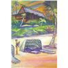 Image 3 : A Polynesian Resort Beachside Watercolor Reproduction.