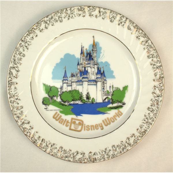 A Large Early Walt Disney World Souvenir Plate.