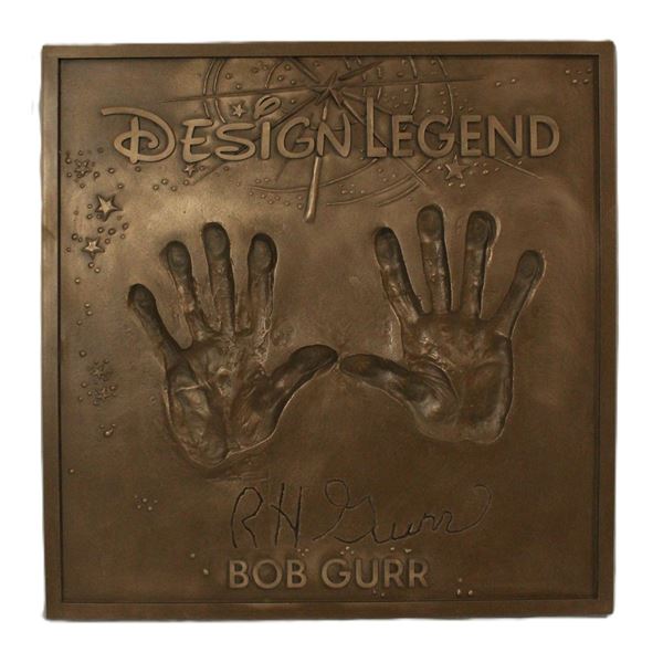 A Bob Gurr Disney Legend Cast Hand Print and Autograph.