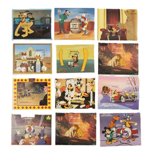 A Collection of (12) International Disney Animation Stamps.