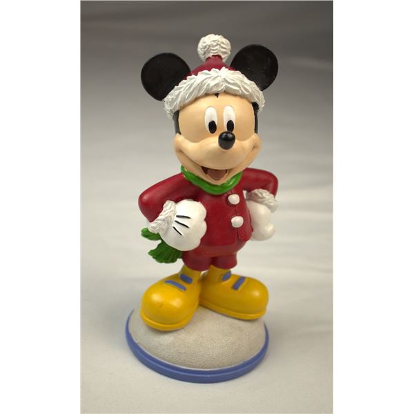 A Resin Santa Mickey Statue.
