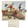 Image 1 : A Limited Edition "Train Gang" Sericel with lithographic background featuring Donald Duck, Chip and