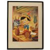 Image 1 : A Framed Pinocchio Lithograph.