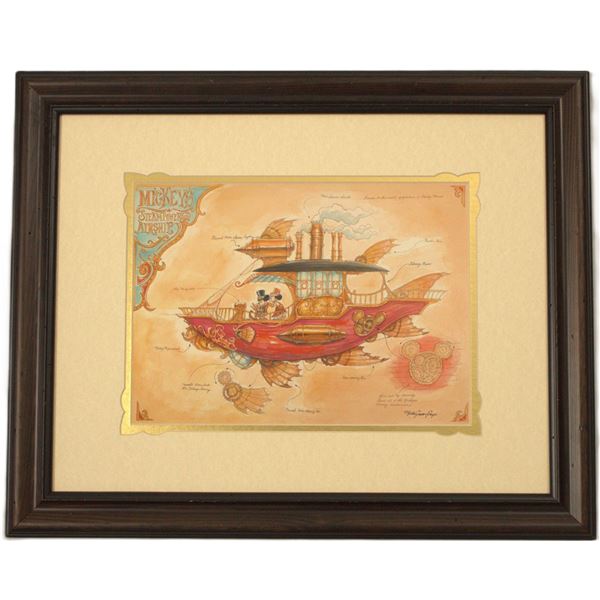 A Framed Mark Jason Page Steampunk Print.