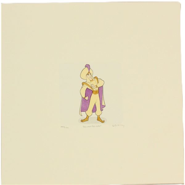 A Hand Painted Aladdin Etching by Sowa and Reiser LE of 500.