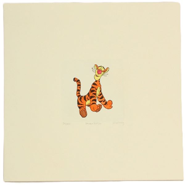 A Hand Painted Tigger from Winnie the Pooh Etching by Sowa and Reiser LE of 500.