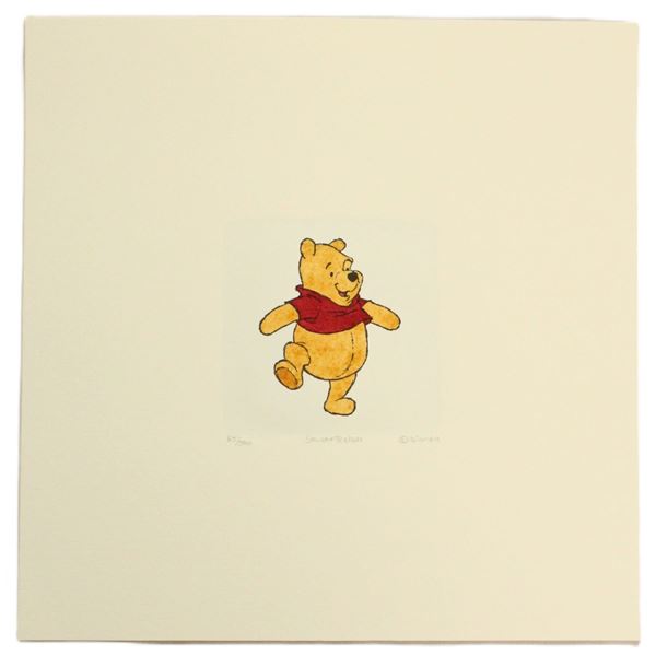 A Hand Painted Winnie the Pooh Etching by Sowa and Reiser LE of 500.