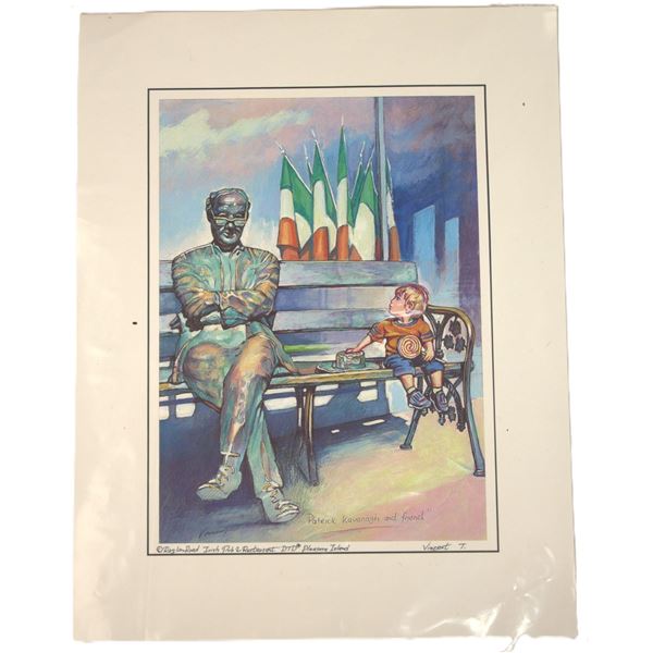 A Raglan Road Patrick Kavanagh Watercolor Reproduction.