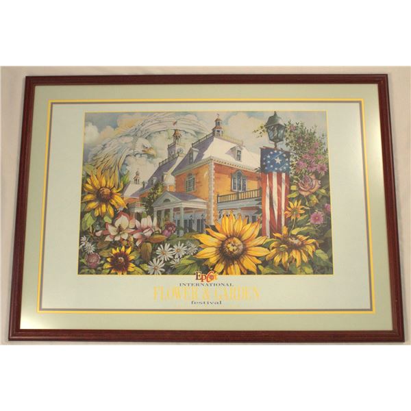 A large park used 1999 EPCOT Flower and Garden Festival Print.