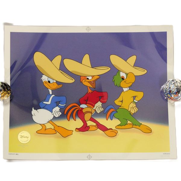 A Limited Edition "Three Happie Chappies" Sericel with lithographic background featuring The Three C