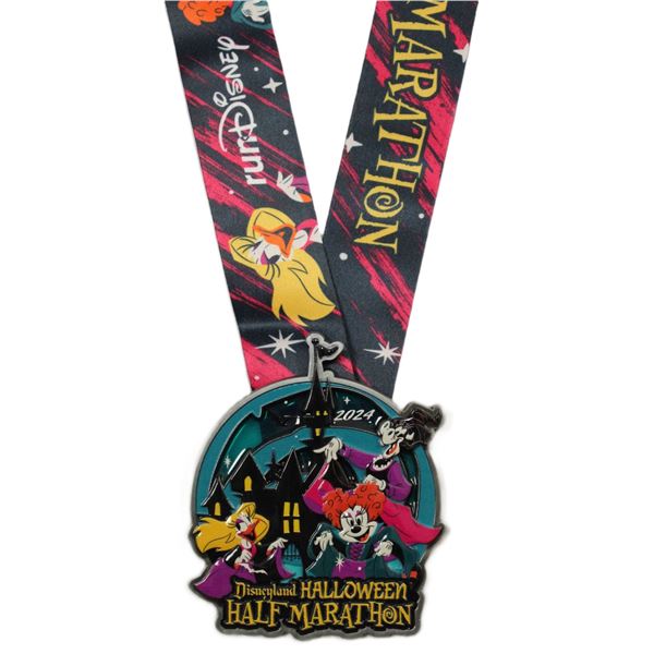 A 2024 Disneyland Halloween Half Marathon Medal