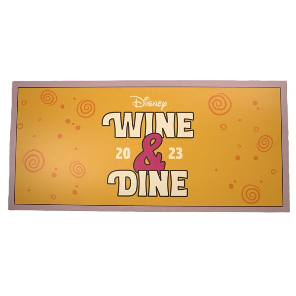 A 2023 runDisney Wine and Dine Event Sign.