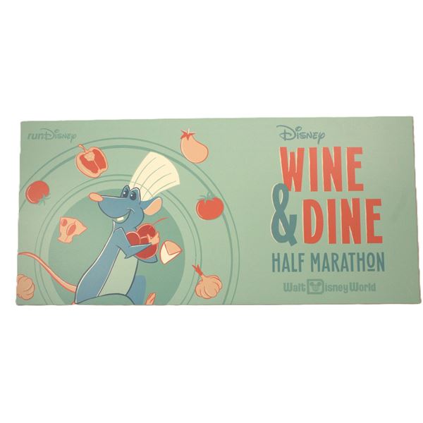 A 2024 runDisney Wine and Dine Half Marathon Event Sign.