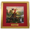 Image 1 : A Framed and Matted Thomas Kincaide Sorcerer's Apprentice Print.