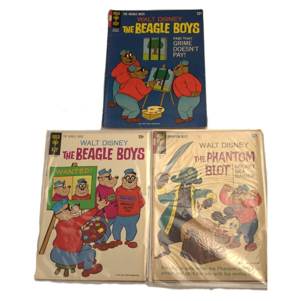 A Selection of Gold Key Beagle Boys comics.