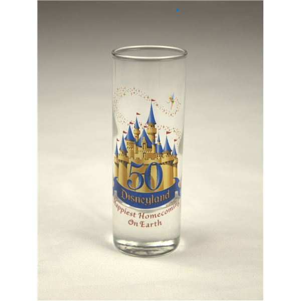 A Disneyland 50th Anniversary Shot Glass.