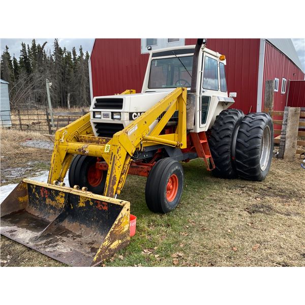 Case 2290 Tractor, CAHR, showing 4910 hrs c/w Eeze-On loader, duals, 2 hyds, PTO, SN. 10347650