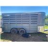 Image 5 : 2012 Parker 16 ft. Bumper pull Stock Trailer tandem axle, Has been sand blasted & repainted, rubber