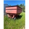 Image 1 : Red self-unloading grain tank c/w metal frame wagon'