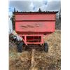 Image 2 : Red self-unloading grain tank c/w metal frame wagon'