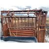 Image 2 : Brown cattle squeeze c/w head gate