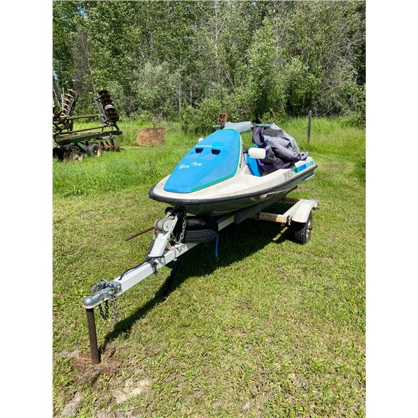 (Consigned, Owner says its in running order) Bombardier Seadoo c/w single axle trailer, serial numbe
