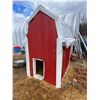 Image 1 : Red & White metal dog house, 6 ft x 52 in. wide