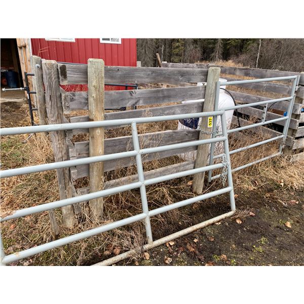 (Selling all together) 2- Grey steel gates, 89 in. & 66 in. Buyer responsible to dismantle