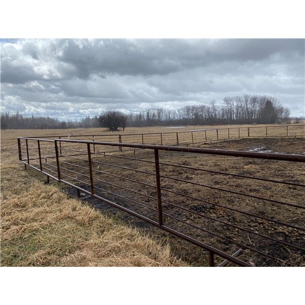 (So much each x 8) 8- Approx. 24 ft free standing panels, 2 3/8 pipe, south side