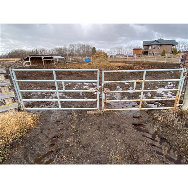 2- Grey steel gates, Buyer responsible to dismantle