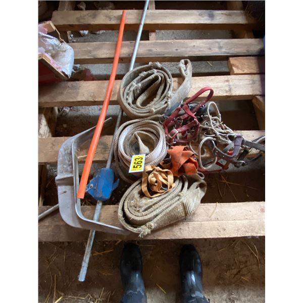 Calf puller, slings & halters