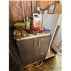 Image 1 : Tank heater, gloves, cupboard, cattle prod, jug of AVL, shelf unit & contents