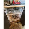 Image 2 : Tank heater, gloves, cupboard, cattle prod, jug of AVL, shelf unit & contents