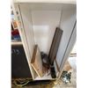 Image 3 : Tank heater, gloves, cupboard, cattle prod, jug of AVL, shelf unit & contents