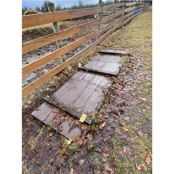 1- Lift of brown metal clad, Approx. 32 sheets (New)