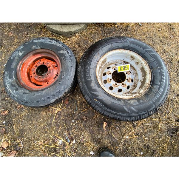 ST235/80R16 tire c/w 8-hole rim & 6-hole implement rim & tire