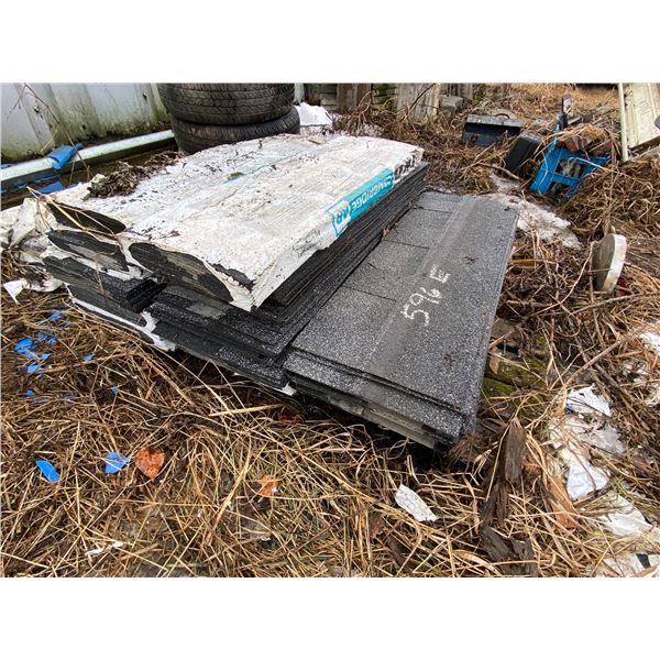 Pile of grey shingles