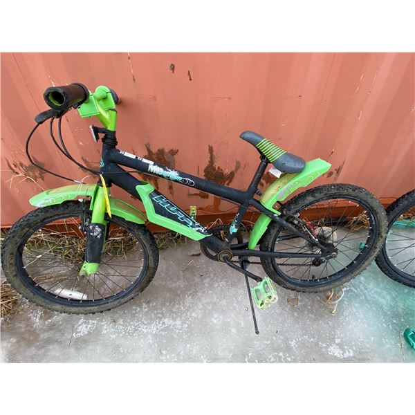 Green Huffy & camo green Supercycle children's bike