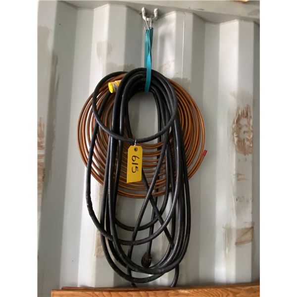Heavy elec. Cord & copper pipe