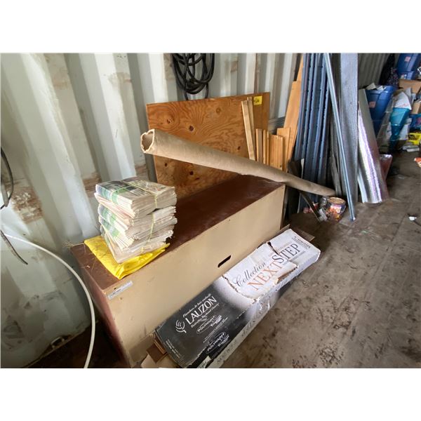 1- Lot of misc. wood, wood, light metal & silver Insulation and misc.